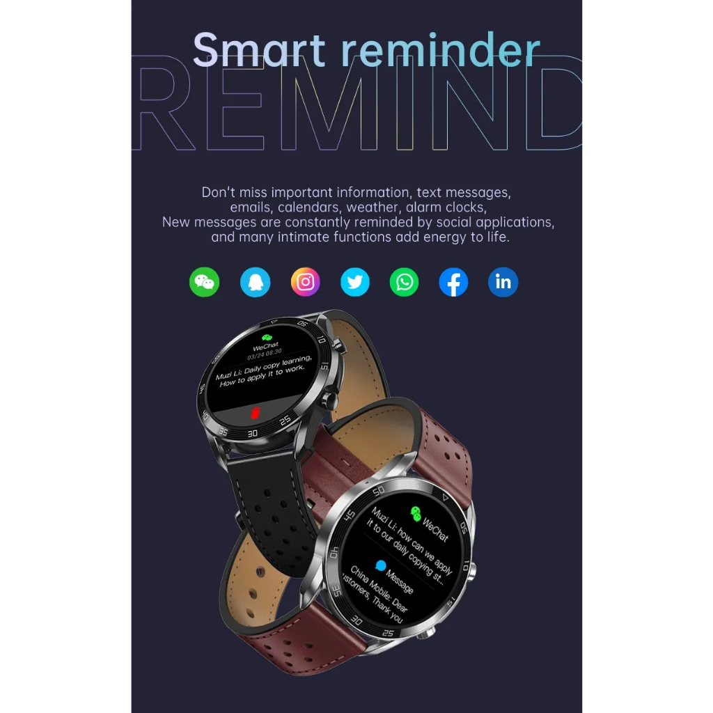 R9 AMOLED Smartwatch 1.39inch Always On Display Jam Tangan Watch