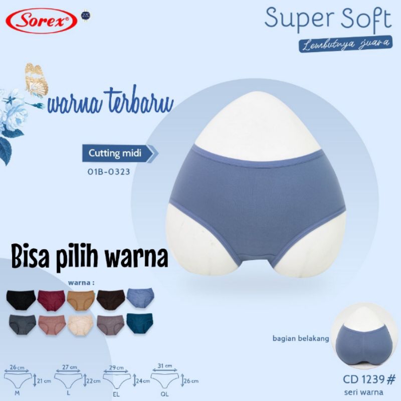 Sorex Celana dalam wanita 1239 midi Bahan Super soft M L XL XXL