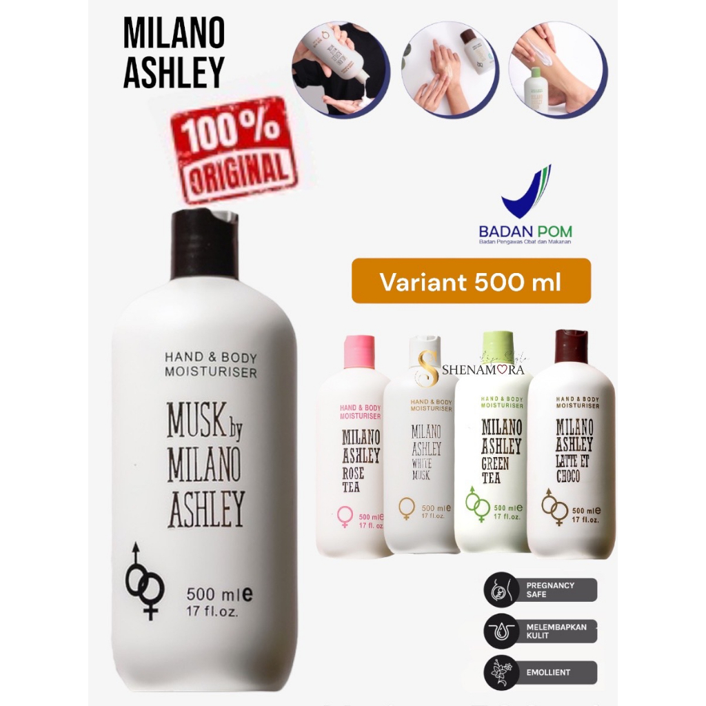 Musk Hand Body Lotion By Milano Ashley 500 ml