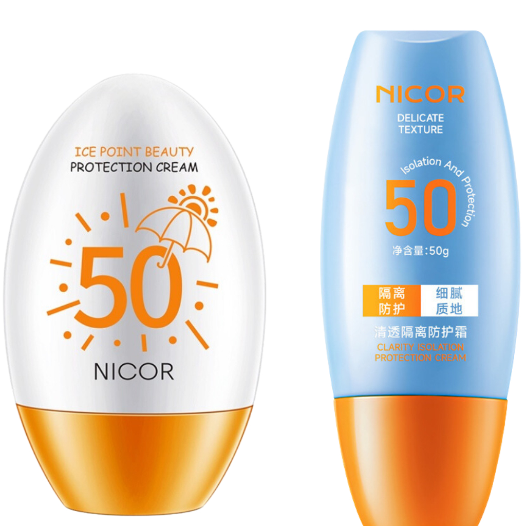 NICOR UV SUNSCREEN SPF50 PA+++ FACE CREAM INTENSIVE UV SUNBLOCK CREAM REFRESHING WHITENING WATERPROOF