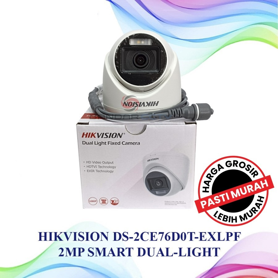 Kamera CCTV HIKVISION Indoor 2MP 1080p DS-2CE76DOT-EXLPF - Dual Light