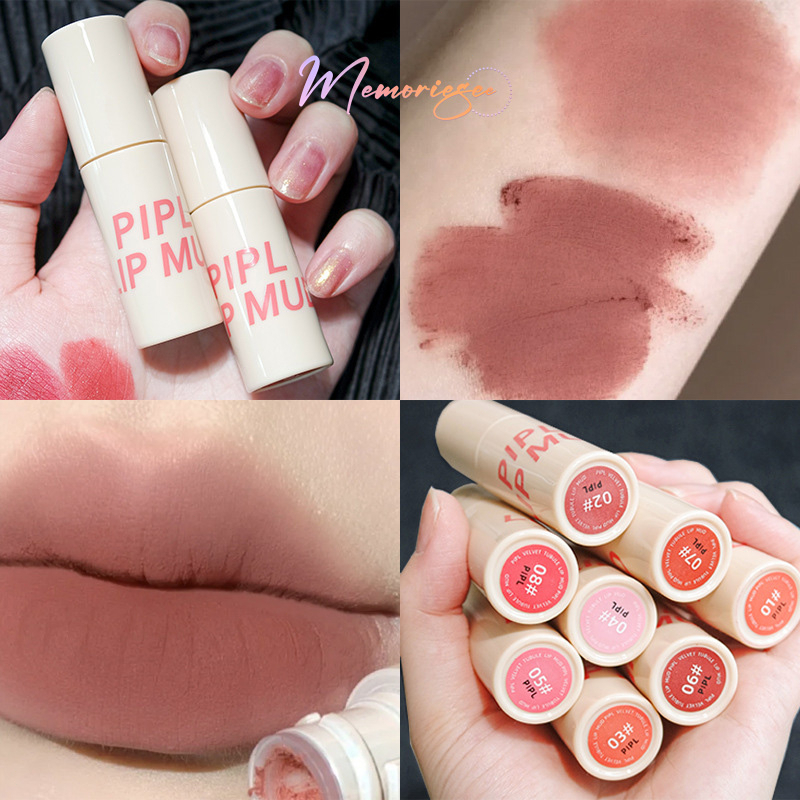 COD&Ready PIPL Lip Cream Matte Velvet Mist Lip Mud Korean Lipstick Tahan Lama Lip Tint Lip Clay Magic Casa Lip Mousse Lip Glaze Long Lasting Korea Import Murah-1