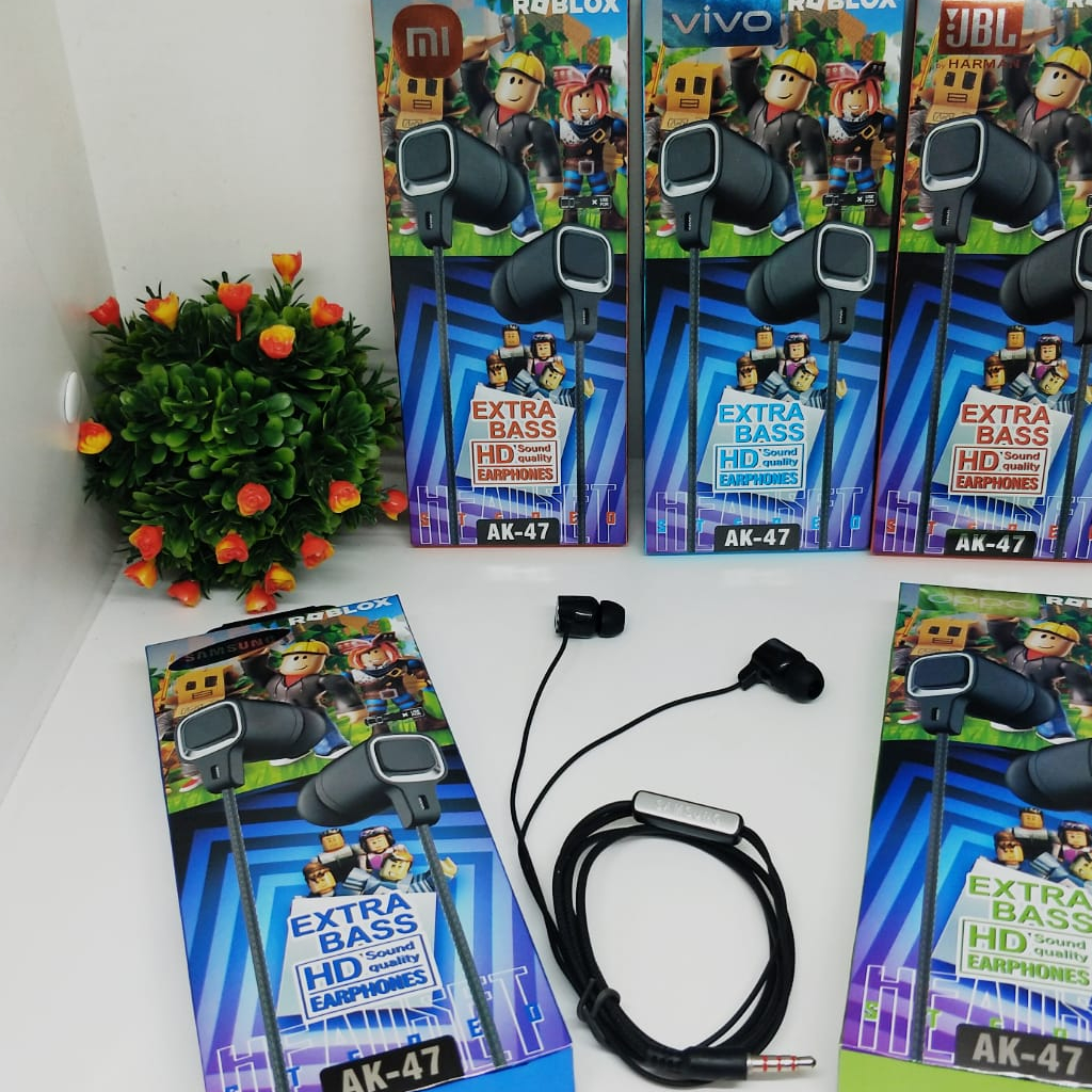 sale cuci gudang handsfree Gaming ROBLOX AK-47 Extra Bass earphone Universal Android Smartphone BY SMOLL