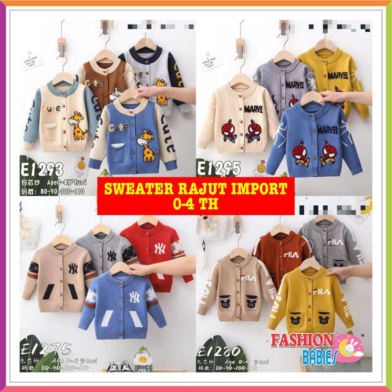 ❤ FashionBabies ❤ SWEATER RAJUT BRANDED IMPORT ANAK UNISEX