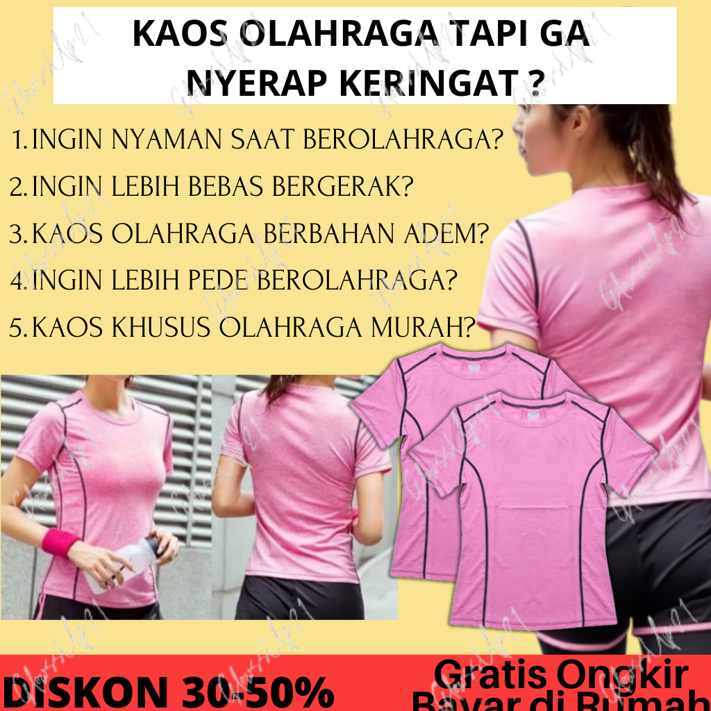 KAOS SPORT TALLY 1006 - BAJU OLAHRAGA WANITA TALLY - KAOS SPORT - Hijau