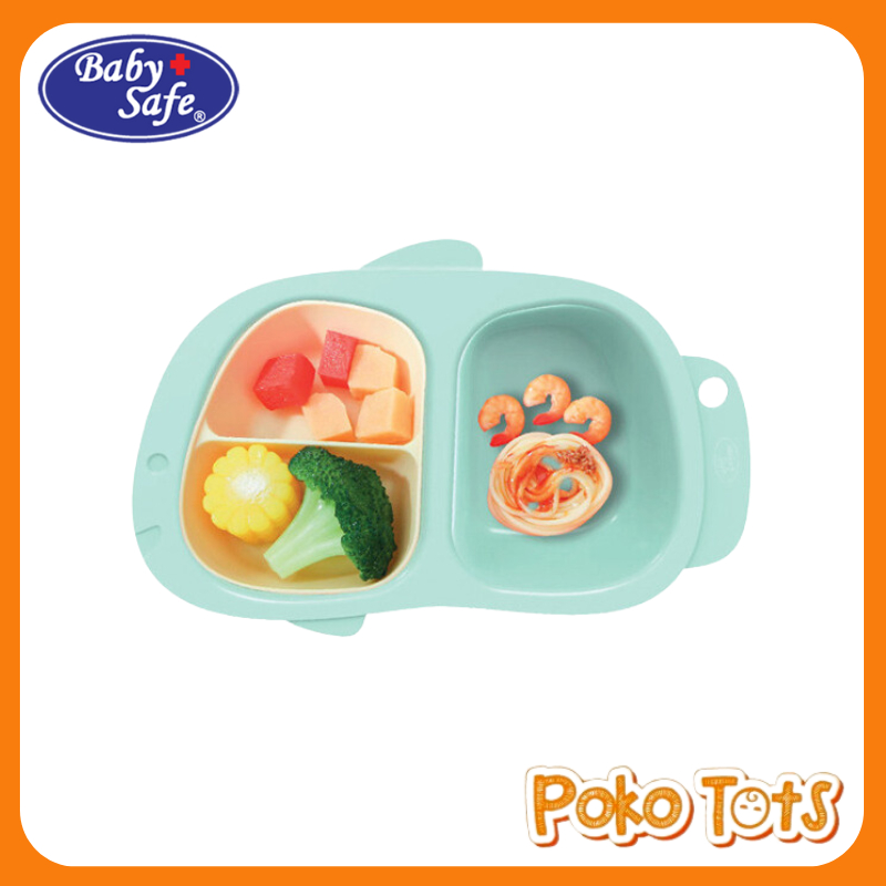 Baby Safe Meal Plate With Cover Piring Makan Bayi B357 Baby Safe WHS