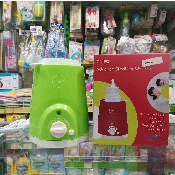 Steril Crown CR098 Sterilizer Botol Bayi 23x23x28 cm Uap Air Panas