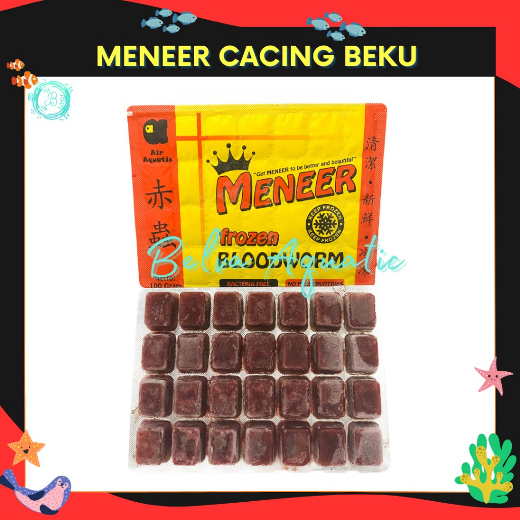 Meneer Frozen Bloodworm 100gr Cacing Beku Meneer 100 gram Cabek