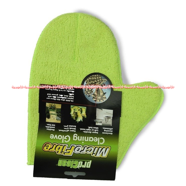 Proclean Microfibre Cleaning Glove Green Sarung Tangan Pembersih Microfiber Model Sarung Tangan Warna Hijau Gloves