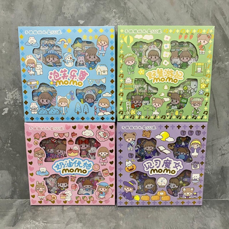 

STICKER MOMO / STICKER ANNE WATERPROOF ISI 100 LEMBAR PER BOX - STICKER KOREA LUCU