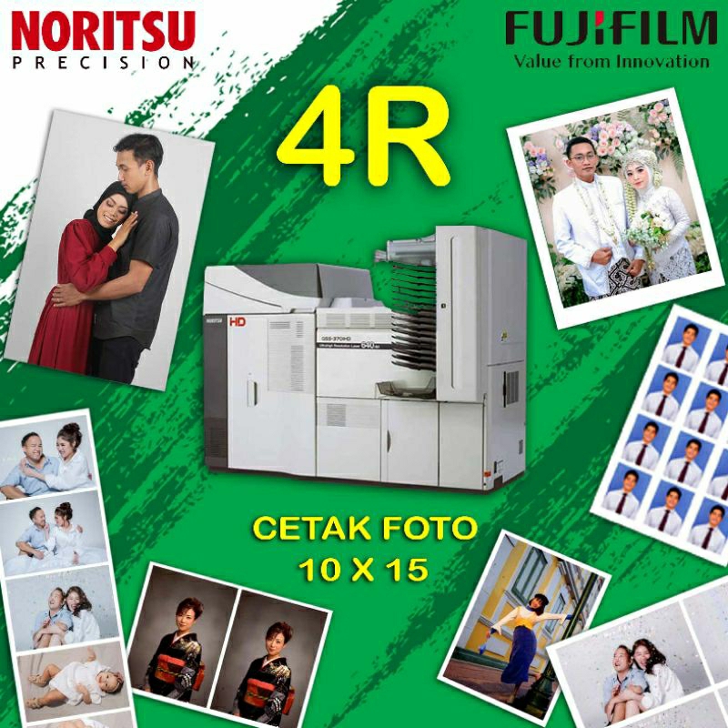 CETAK FOTO/PHOTO KERTAS/PAPER FUJIFILM/DIGIMAX 4R 10x15 MESIN NORITSU PHOTO LAB PROFESIONAL