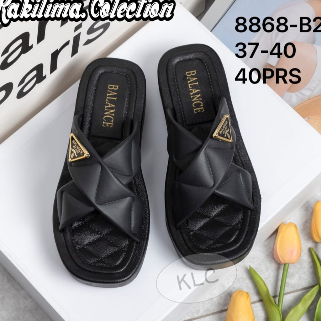 Sandal jelly wanita sandal wedges silang perempuan balance 8868-B2