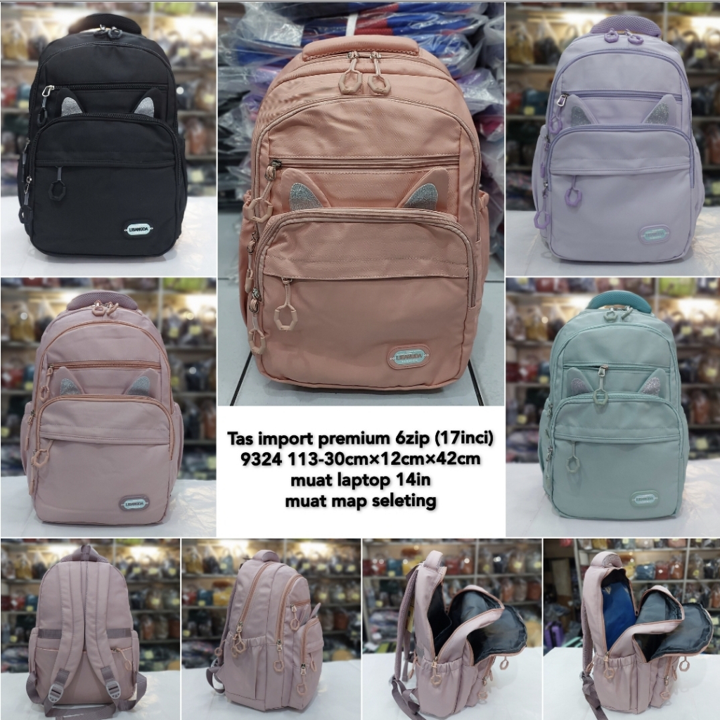 Tas import bahan dasar premium lebih berkualitas ransel sd smp sma / tas kerja wanita dan pria