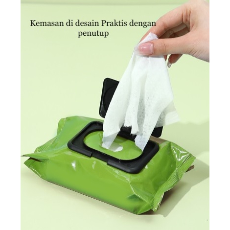 Isi 80pcs Make up remover wipes avocado / Tissue pembersih riasan wajah ekstrak alpokat