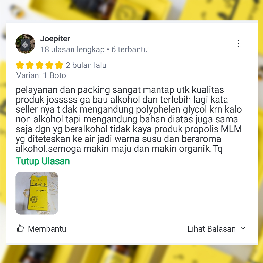 ✅ Propolis Efi 10 ml by Kebun Madu Efi ( 100% Original Propolis Non Alkohol )