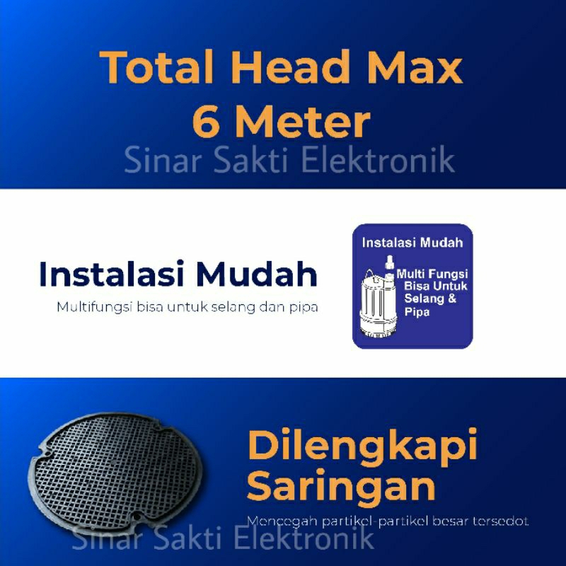 Pompa Celup Shimizu SPN 102 Bit Submersible Kolam Kuras Tandon Toren 100 Watt sinarsaktimalang sinar sakti malang