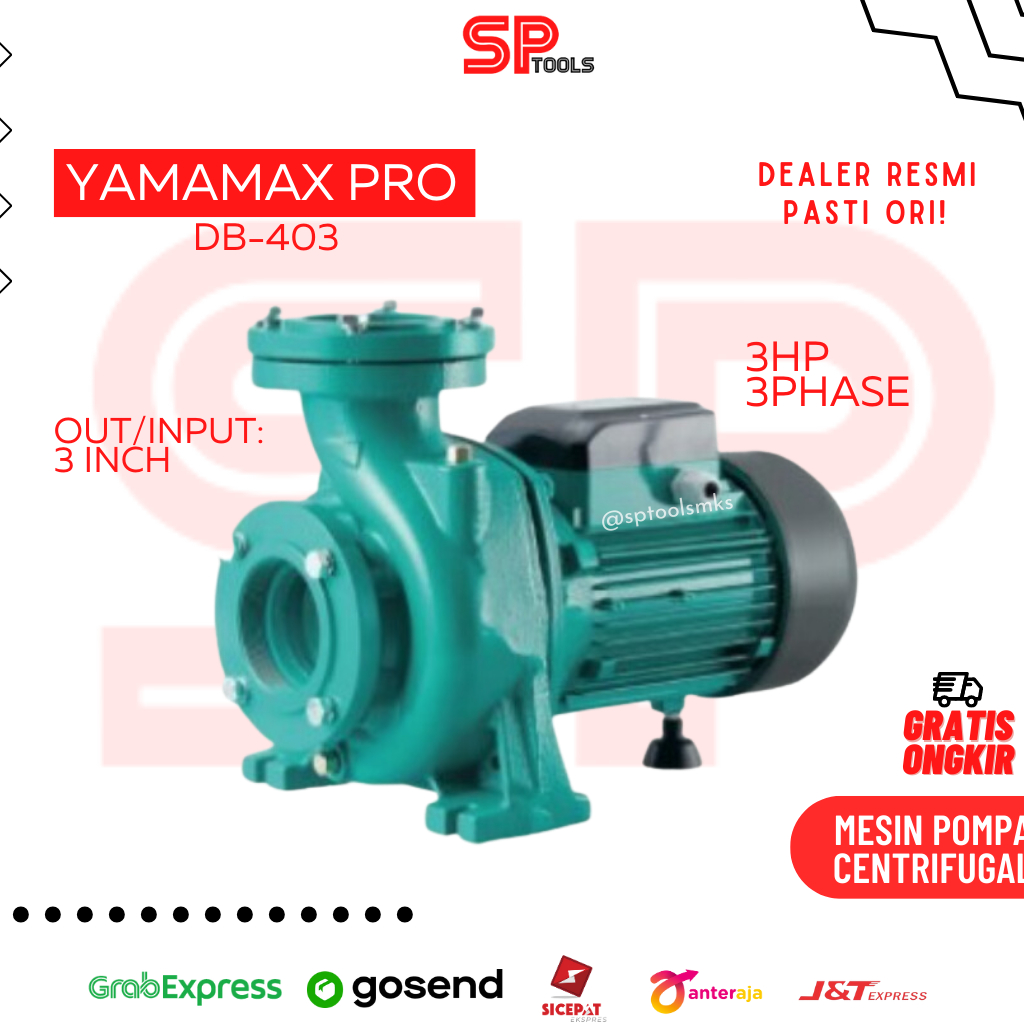 POMPA AIR IRIGASI CENTRIFUGAL 3HP 3" 3 PHASE YAMAMAX PRO DB-403TP / DB403 / DB 403