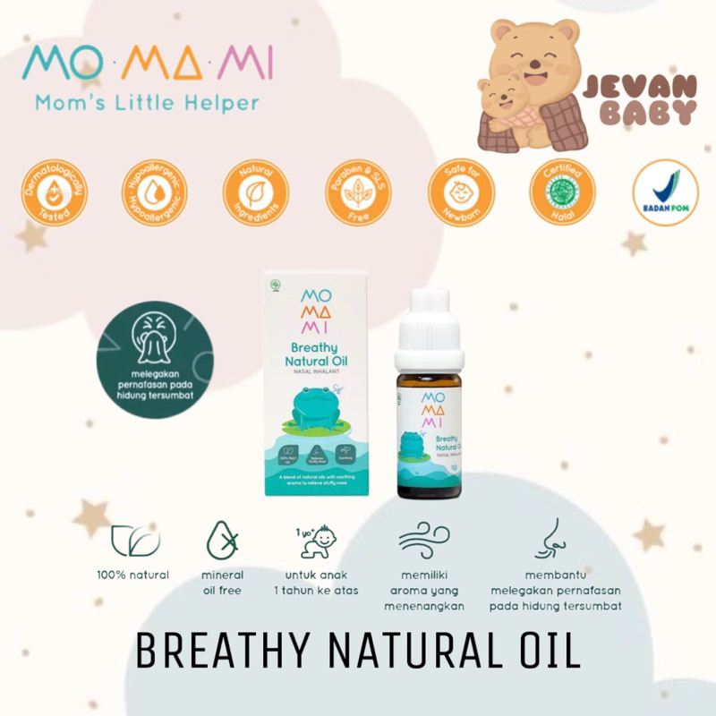 Momami Breathy Natural Oil / Minyak Pelega Hidung Tersumbat