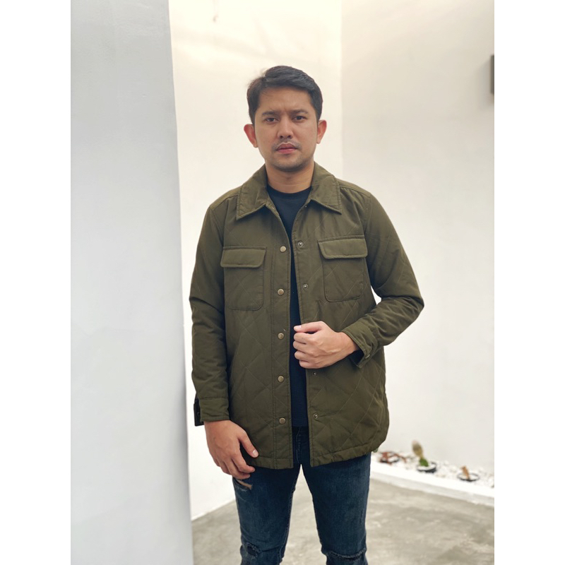 QUILTED JACKET FOR MEN GREEN ARMY By OLD NAVY ORIGINAL