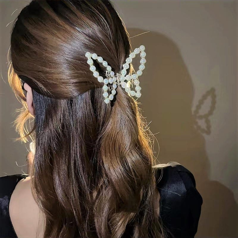 PREMIUM Jedai Logam 7cm Kupu Kupu - Jepit Rambut Salon Jumbo Bahan Besi Motif Butterfly Metal Alloy Hair Claw Clips