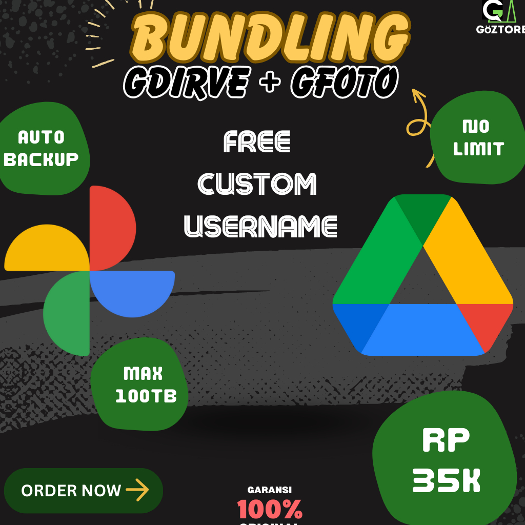 [GDRIVE+GPHOTOS] PAKET LENGKAP Google Drive Bonus Google Photos unlimited Lifetime Bergaransi