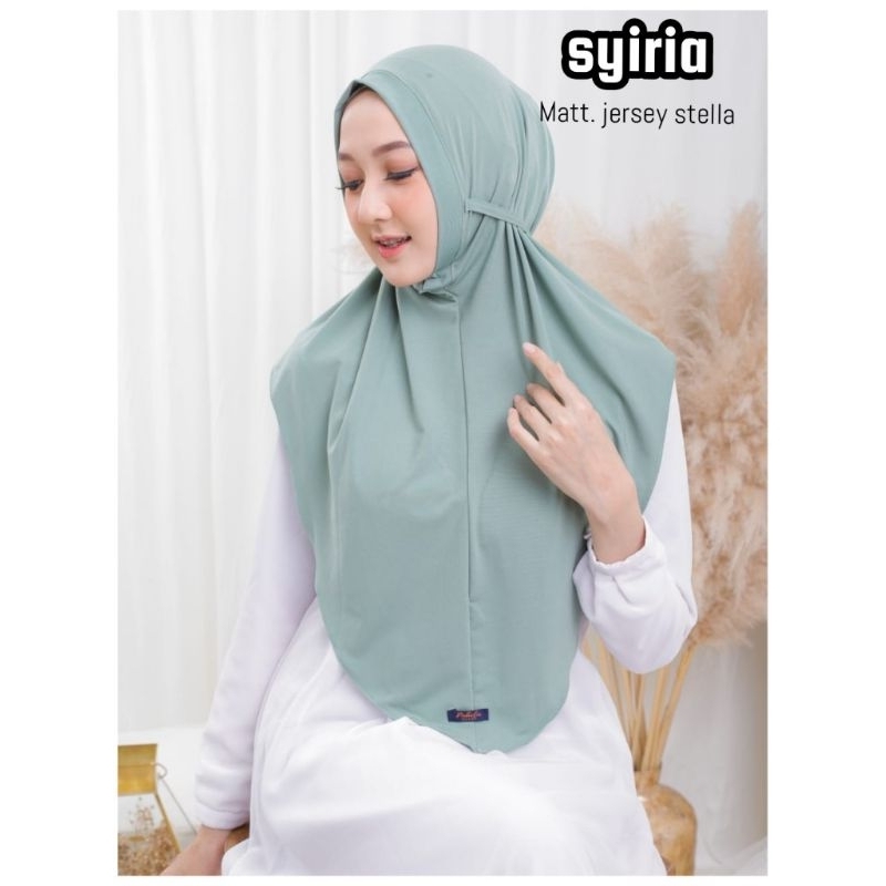 (Ori Lulu) SYIRIA •jilbab instan jersey stella•bergo instan tali