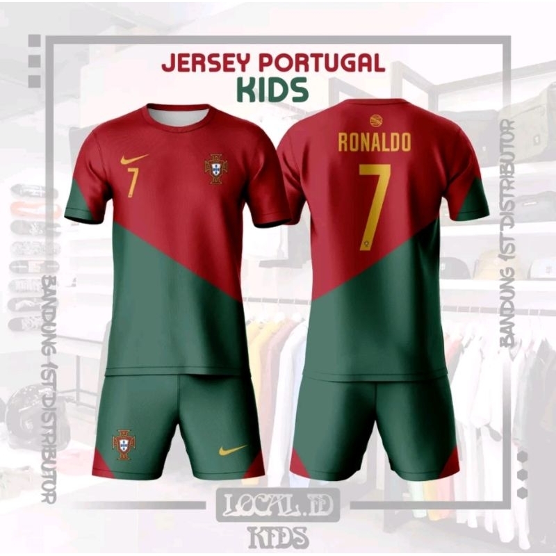 COD / STELAN BAJU ANAK / JERSEY ANAK PORTUGAL / SETELAN KAOS ANAK PORTUGAL RONALDO