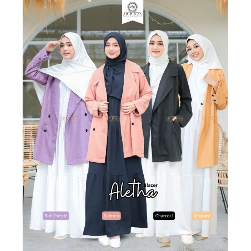 blazer wanita muslimah blazer aletha
