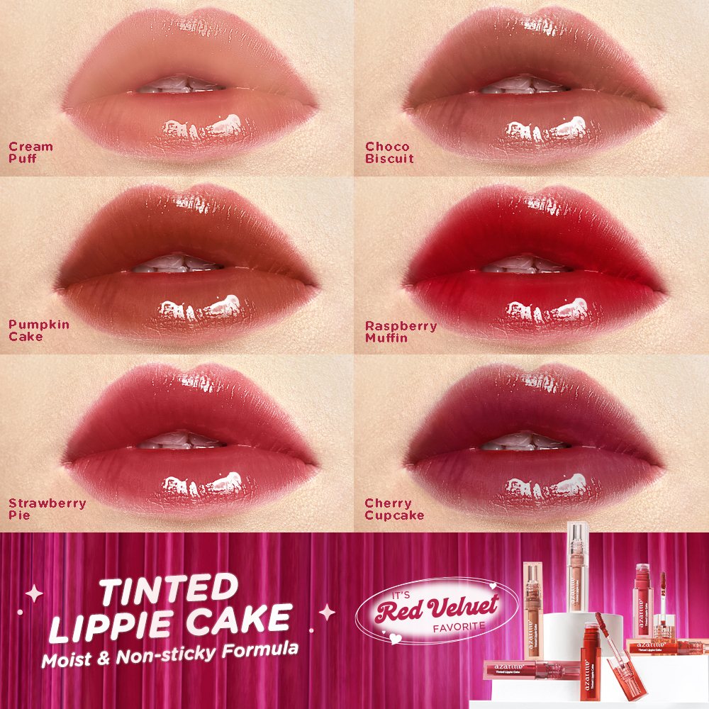 ⭐BAGUS⭐ AZARINE Tinted Lippie Cake Lip Tint 2.9ml | Lip Tint x Red Velvet
