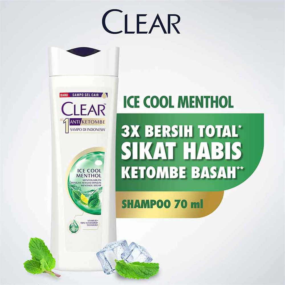 CLEAR ICE COOL MENTHOL / SHAMPO ANTI DANDRUFF / SCALP CARE SHAMPO / 80ML