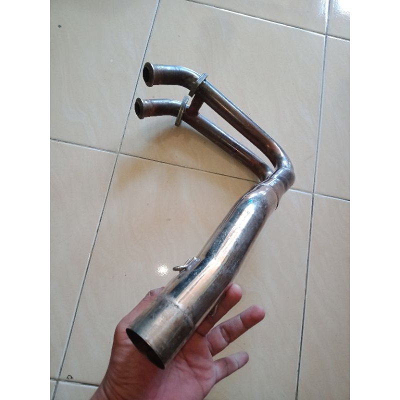 Header leher knalpot Kawasaki Ninja 250 ninja 250 karbu..