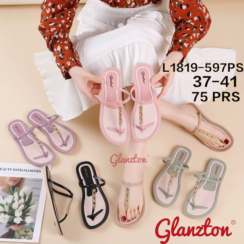 Sandal Jelly L1819 Sandal Jepit Jelly Tali Chrome 2W Terbaru