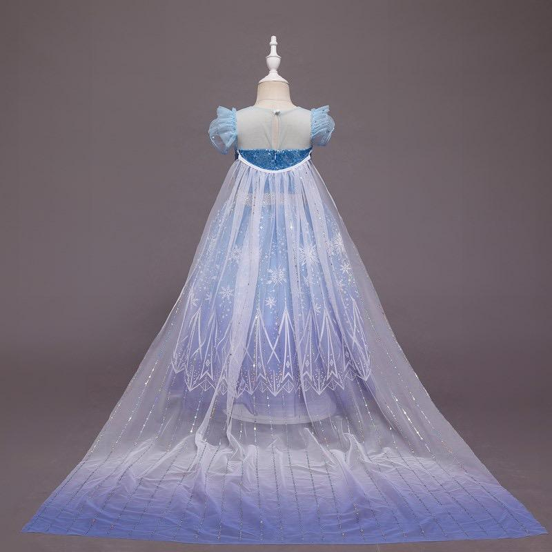 Frozen Anna Elsa Terbaru Princess Kostum Impor Dress Baju Pesta Ulang Tahun Princess Anak