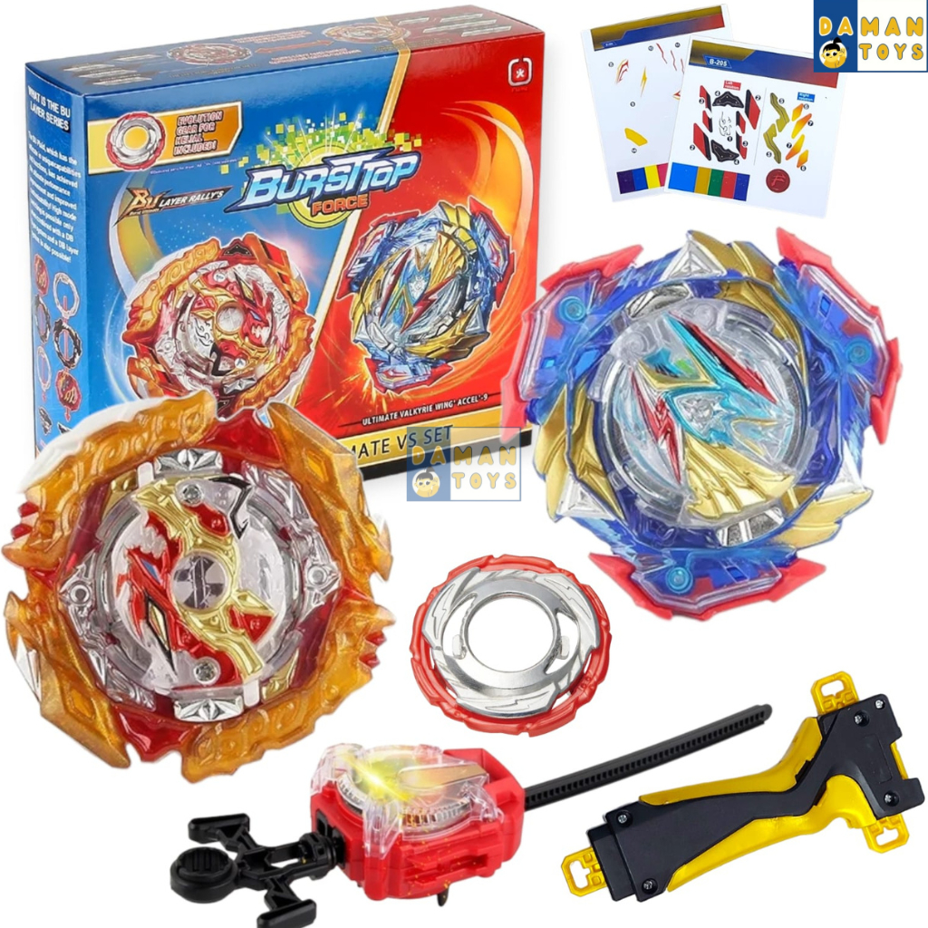 Mainan Gasing Gangsing Beyblade Burst Ultimate Valkyrie VS Last Springgan Gasing Bayblade B-205 Set Komplit