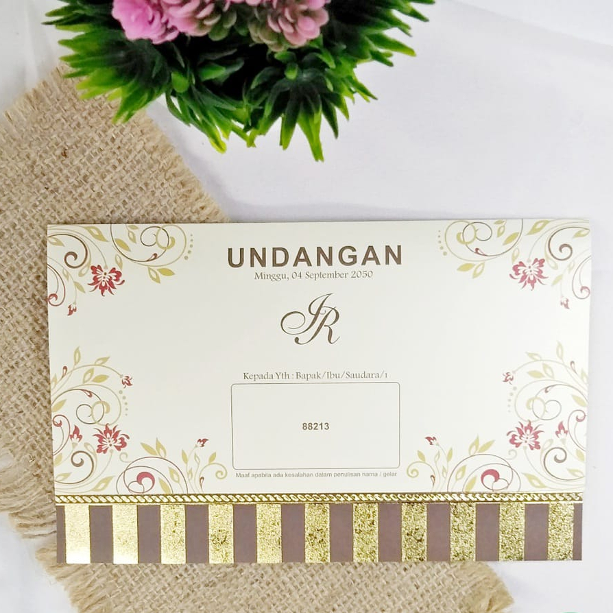 cetak print undangan erba 88213 undangan nikah pernikahan FREE PLASTIK FREE FOTO undangan murah lipa