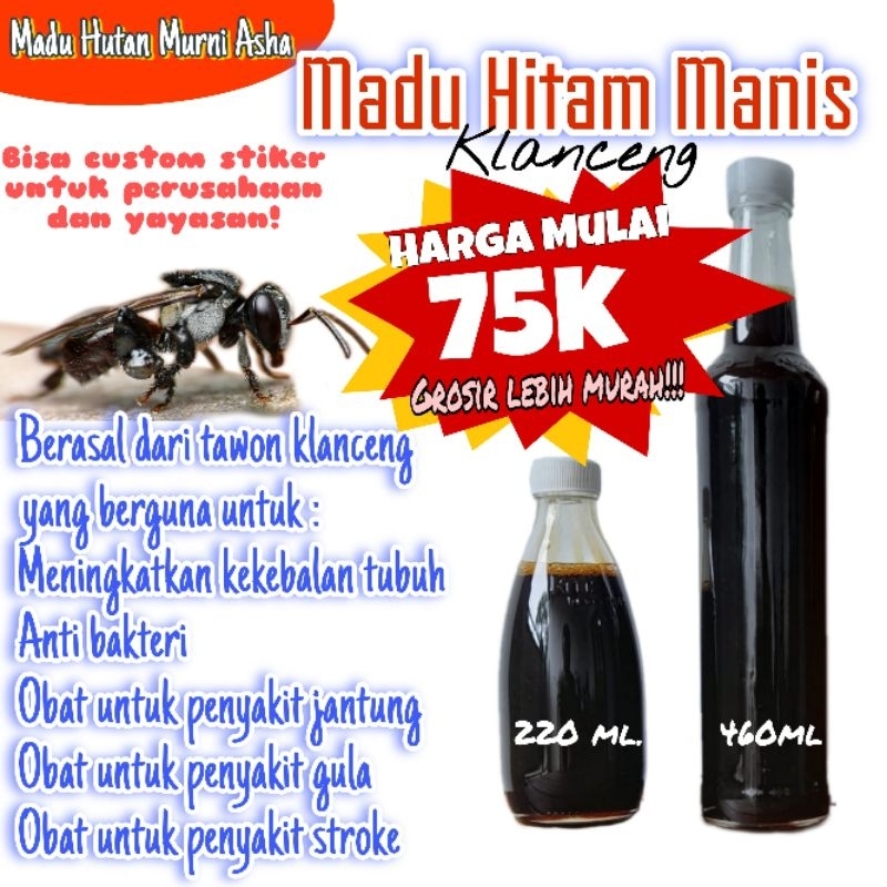 

Madu hutan hitam manis klanceng murni