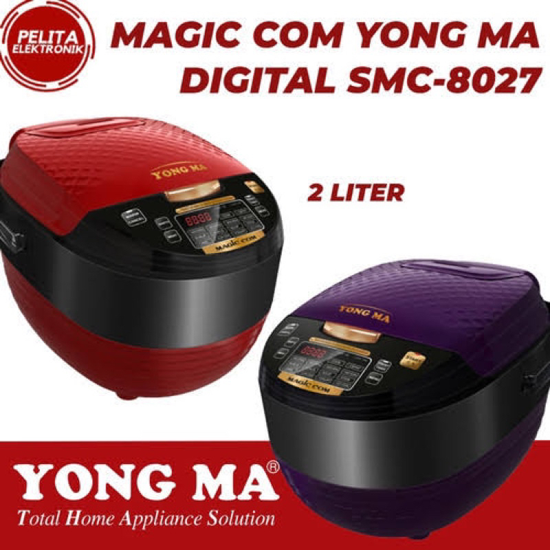 YONGMA SMC-8027 DIGITAL RICE COOKER / MAGIC COM 14 fungsi