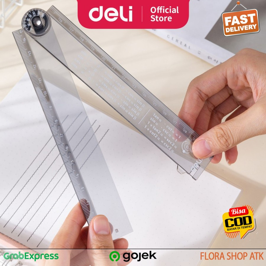 

Penggaris Lipat 15 30 Cm Deli Ruler Foldable Penggaris Multifungsi