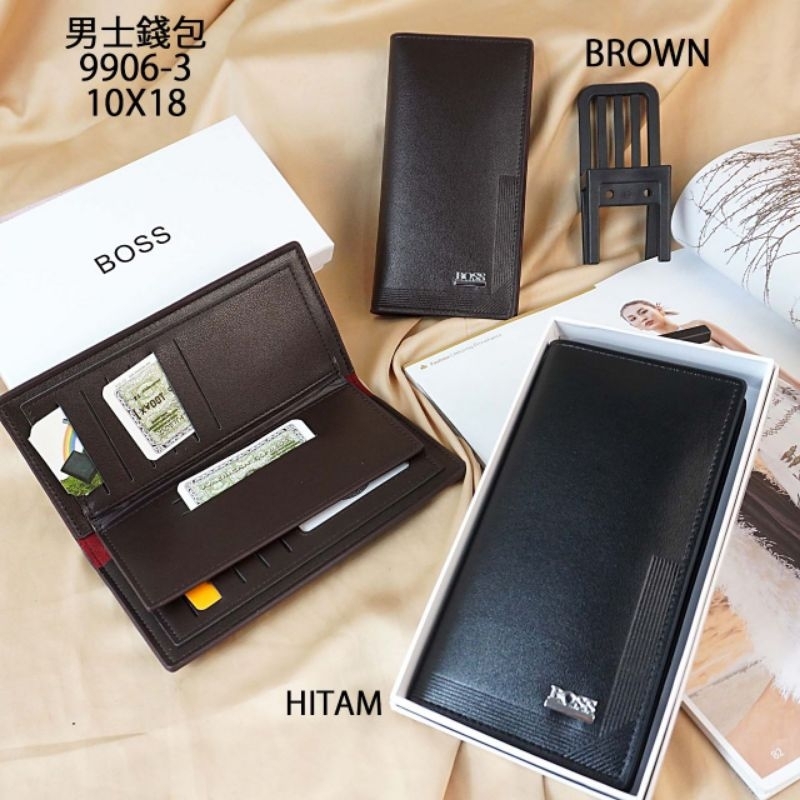 Dompet  lipat kulit  Import free Box