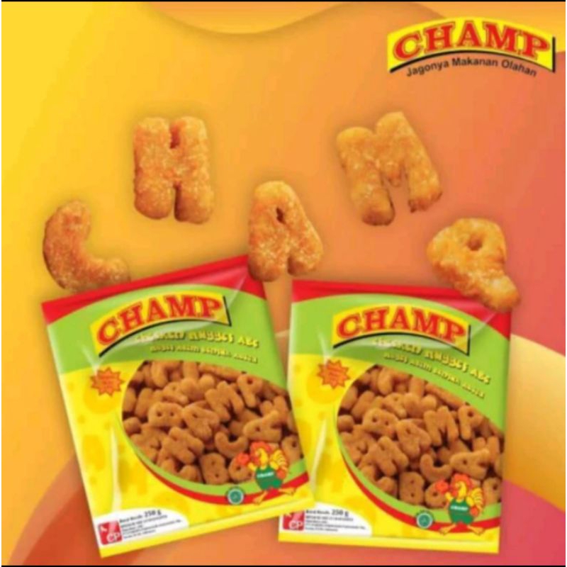 

Champ nugget Abc 250gr naget ayam bentuk abjad