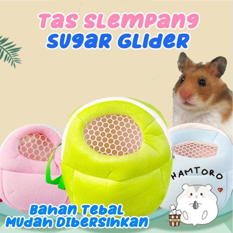 Hamtoro Bag Travel Pouch BESAR Tas Luas Hamster, Sugar Glider