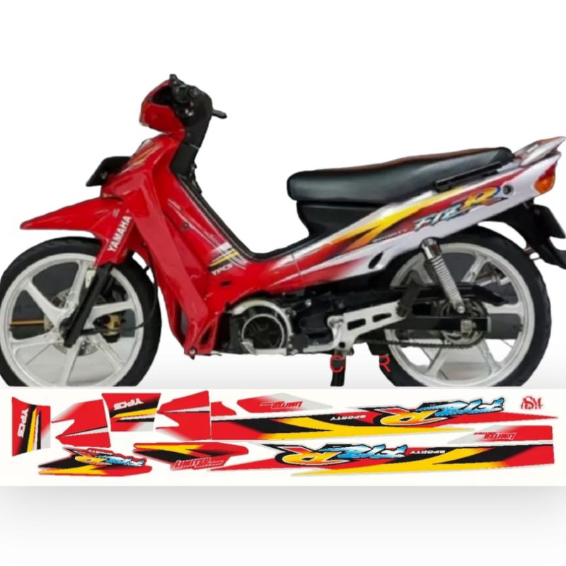 Sticker striping motor yamaha fiz r limited edition merah silver LIS FIZ R LE printing cutting tahan