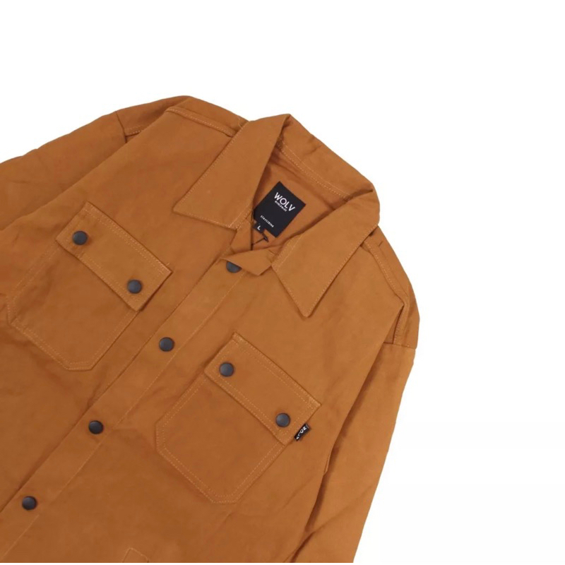 ORIGINAL WOLV Jaket Semi Parka Premium Jaket Pria Kameja Pria Jaket Trucker Jaket Canvas Jaket Casual