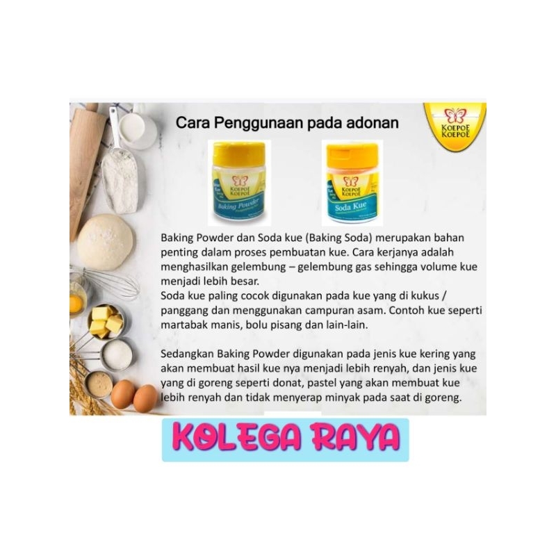 Baking Powder dan Soda Kue cap koepoe koepoe