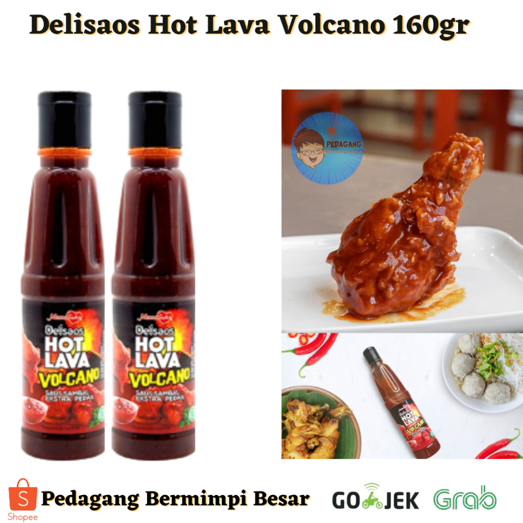 

Mamasuka Delisaos Hot Lava Volcano 160ml/ Delisaos Hot Lava Volcano/ Saos Sambal Volcano