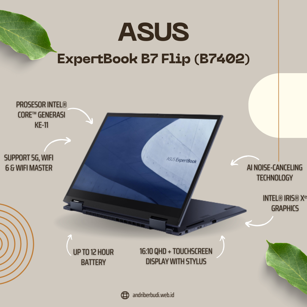 ASUS Expertbook B7 Flip B7402FEA i7 1195G7 32GB 1TB SSD iRis Xe 14,0 FHD Windows 11