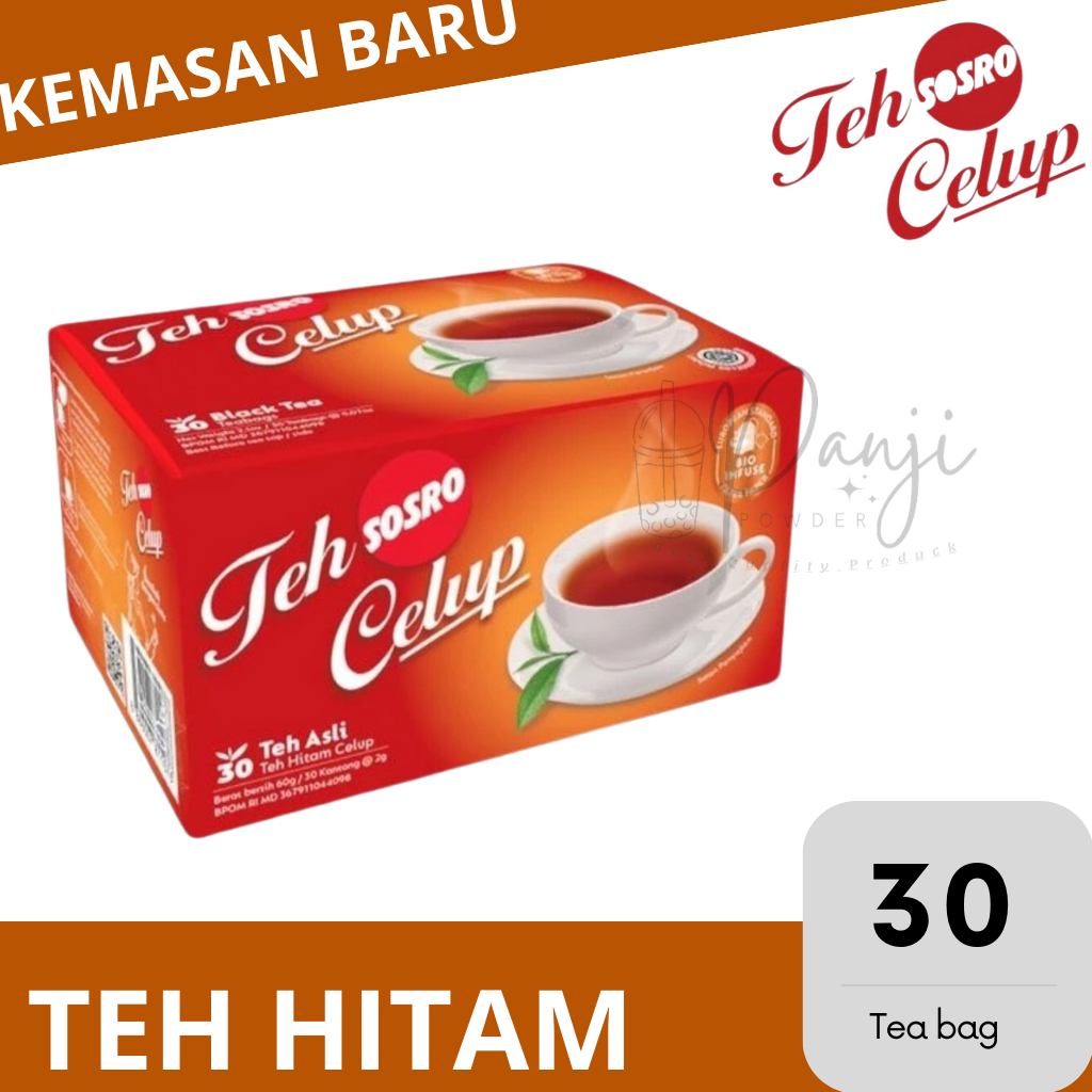 TEH SOSRO CELUP ISI 30 / PACK 10 BOX TEH CELUP SOSRO ISI 30 / PACK ISI 10 BOX TEH SOSRO CELUP GROSIR TEH CELUP SOSRO MURAH
