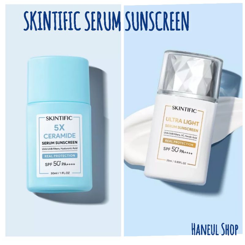 Skintific Sunscreen 5x Ceramide Serum Sunscreen Stick SPF50 PA++++  30 ml &amp; Ultra Light 25 ml