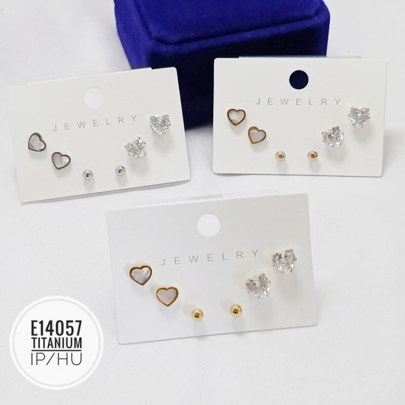 Anting titanium set 3 pasang E14057