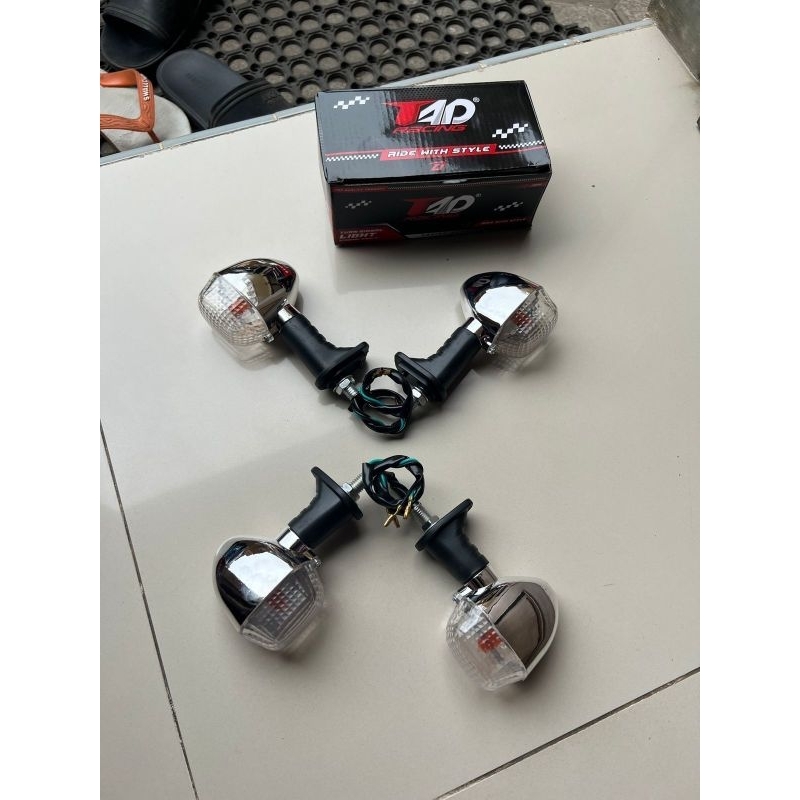 SEN NINJA CHROME LAMPU SEIN RITING NINJA CHROME SEPASANG SET KANAN KIRI NINJA R NINJA RR